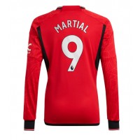 Billiga Manchester United Anthony Martial #9 Hemma fotbollskläder 2023-24 Långärmad